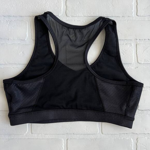 CALIA Black Sports Bra Embossed Texture with Mesh Back- sz M - Picture 2 of 4